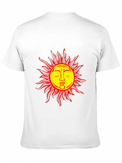 Sun Face Graphic Black T-Shirt - Stylish & Unique