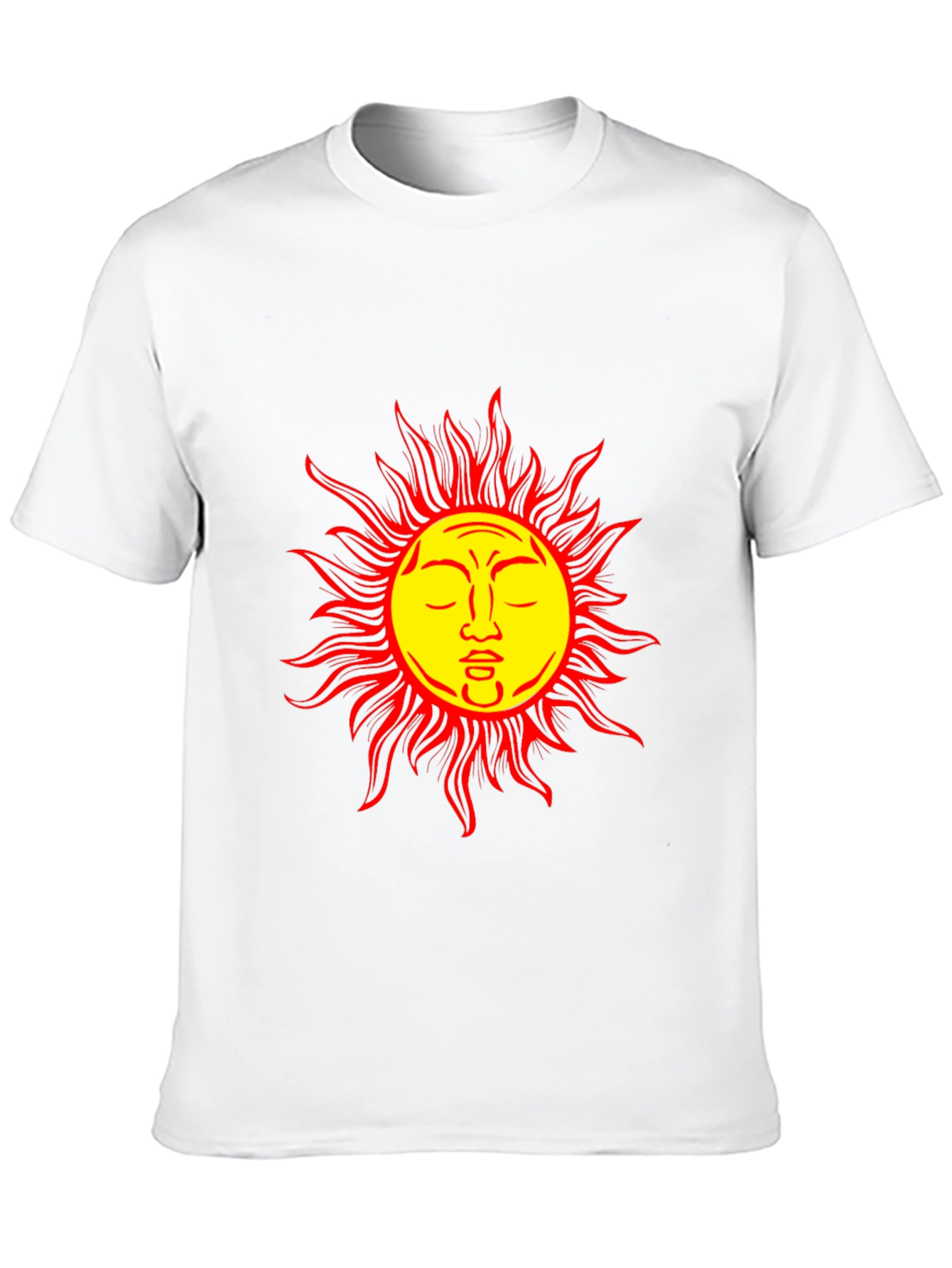 Sun Face Graphic Black T-Shirt - Stylish & Unique