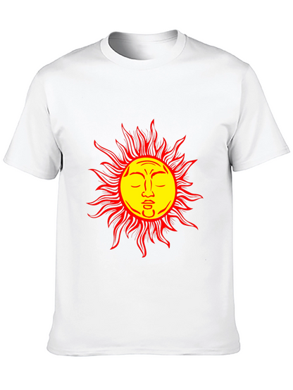 Sun Face Graphic Black T-Shirt - Stylish & Unique