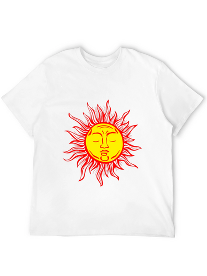 Sun Face Graphic Black T-Shirt - Stylish & Unique
