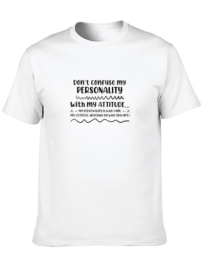 Personality Attitude Graphic Tee - Stylish Comfort
