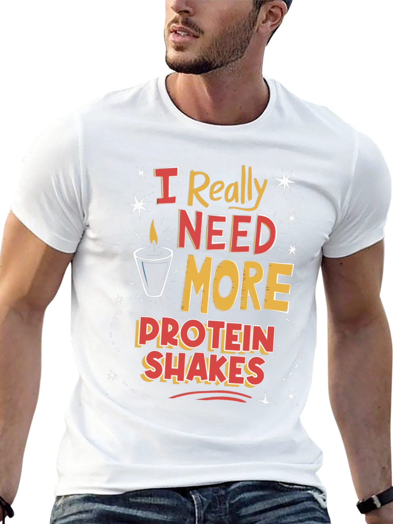I Need More Protein Shakes Graphic Tee