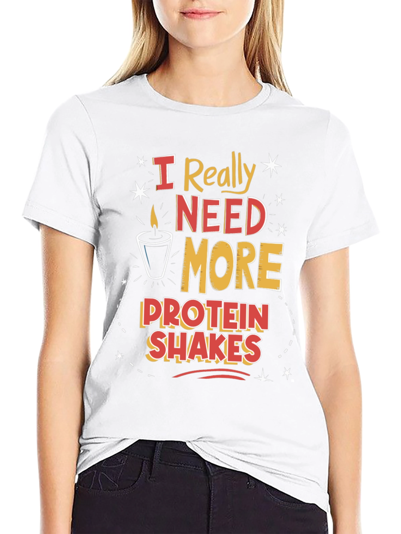 I Need More Protein Shakes Graphic Tee