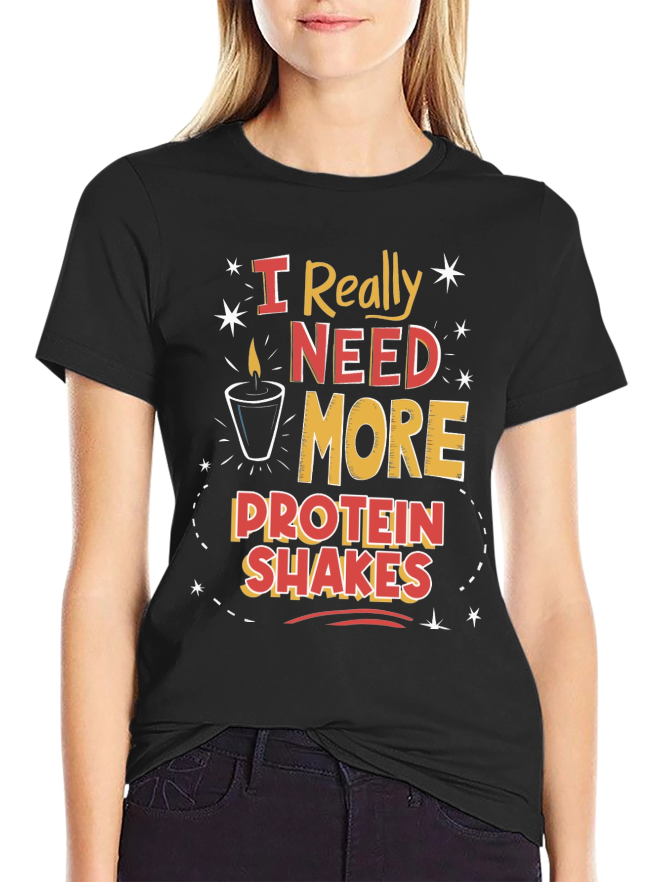 I Need More Protein Shakes Graphic Tee