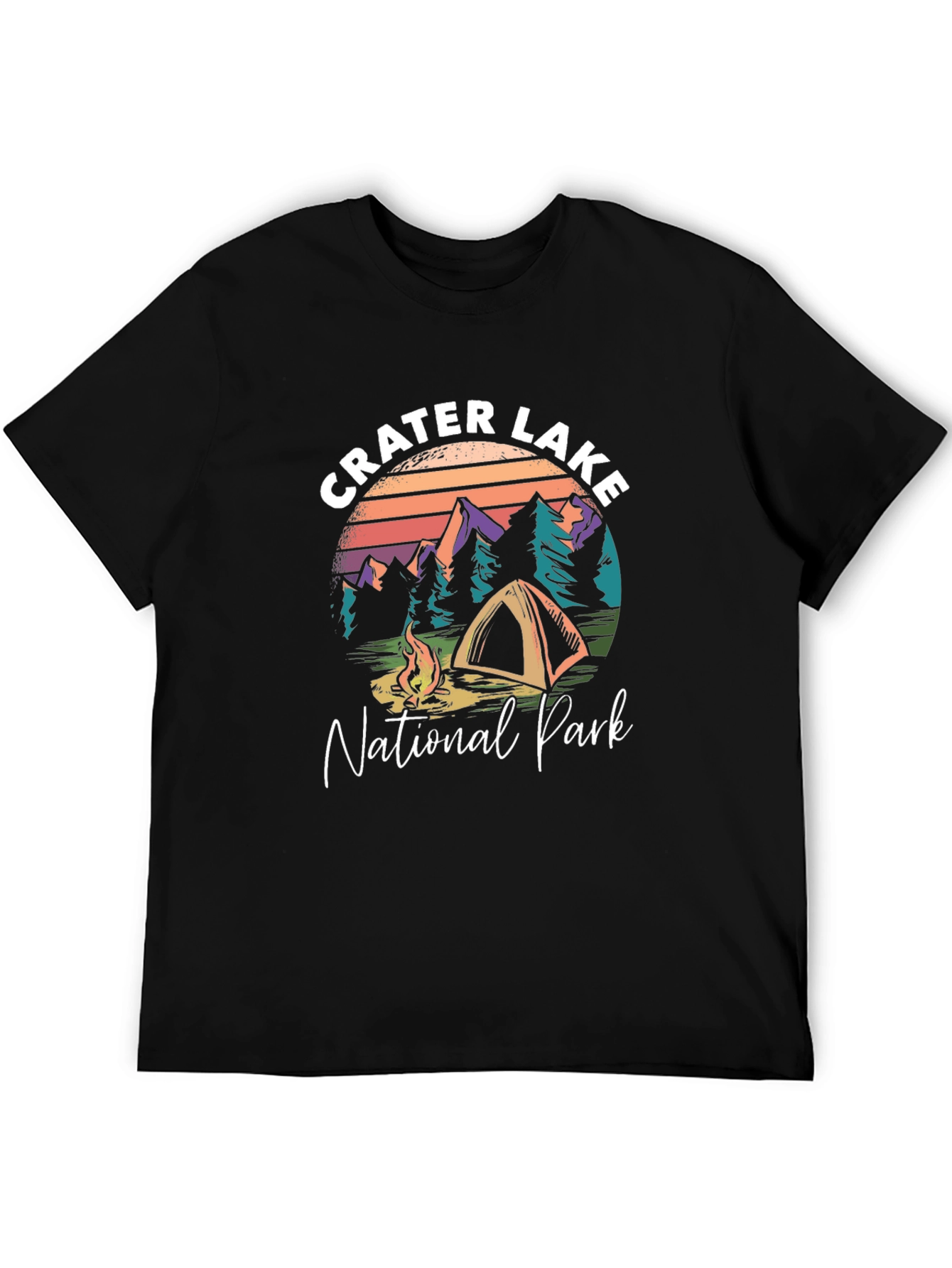 Crater Lake National Park Black Graphic T-Shirt