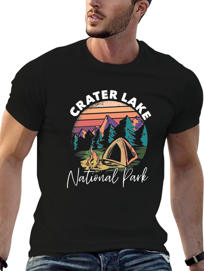 Crater Lake National Park Black Graphic T-Shirt