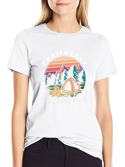 Crater Lake National Park Black Graphic T-Shirt