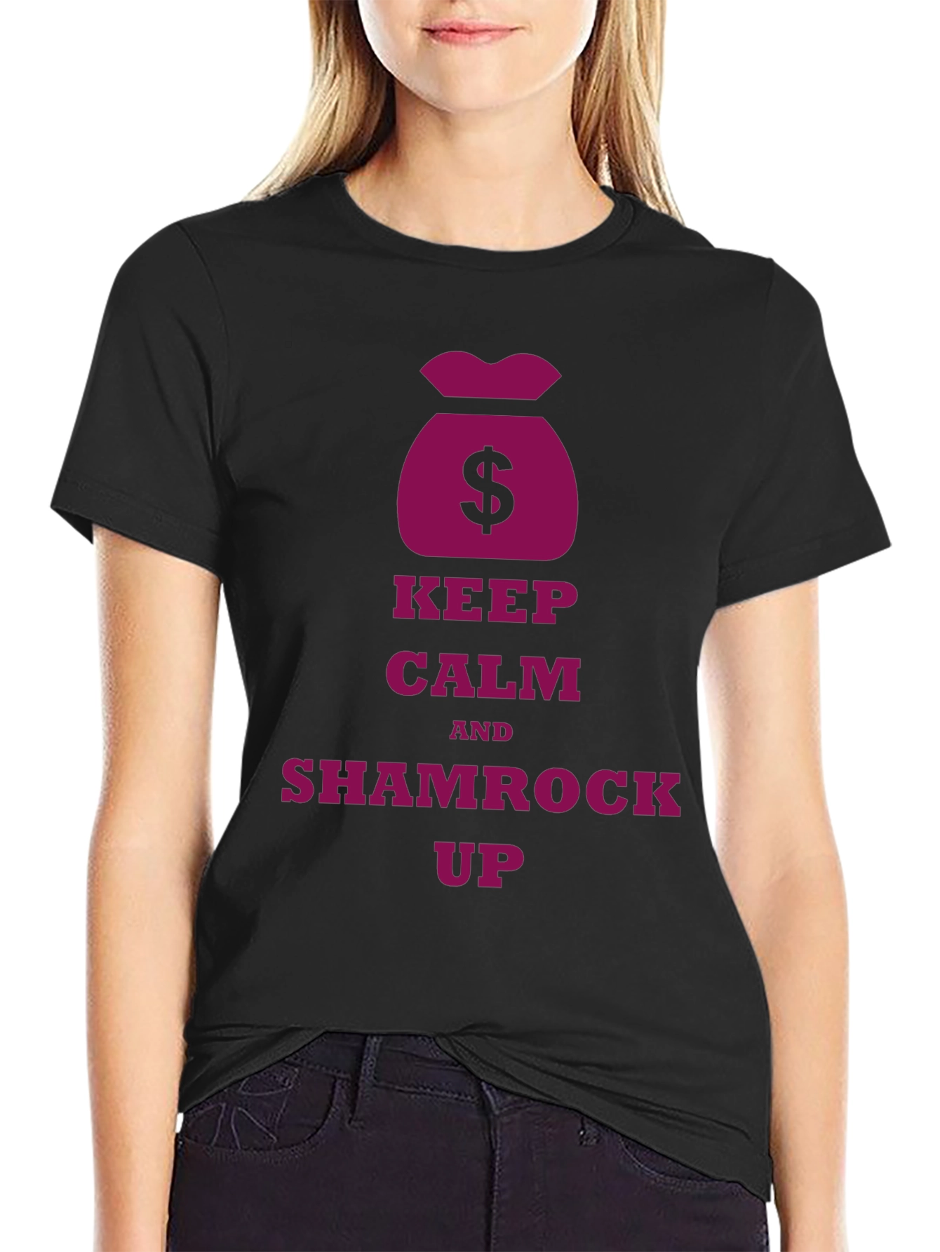 Keep Calm Shamrock Up Graphic T-Shirt