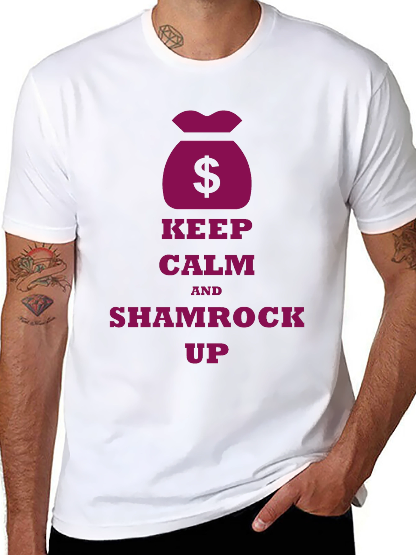 Keep Calm Shamrock Up Graphic T-Shirt
