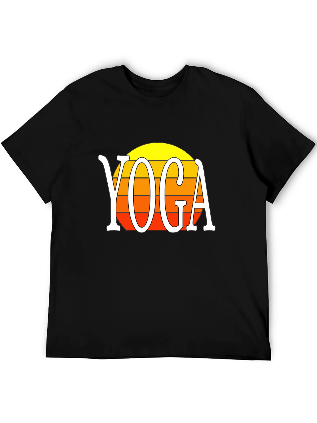 Yoga Sunset Graphic Tee - Retro Style Shirt