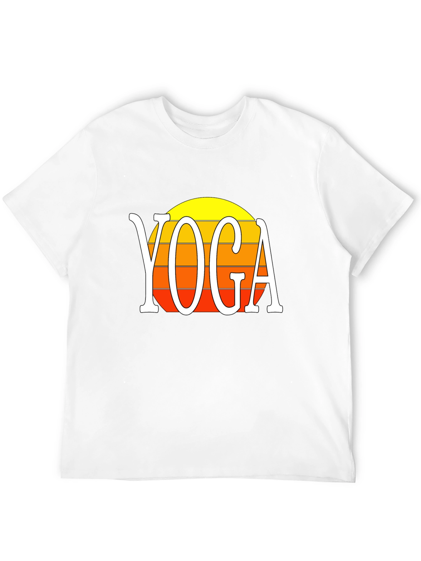 Yoga Sunset Graphic Tee - Retro Style Shirt