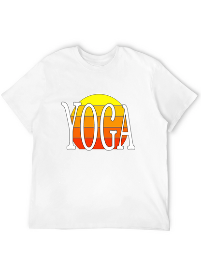 Yoga Sunset Graphic Tee - Retro Style Shirt