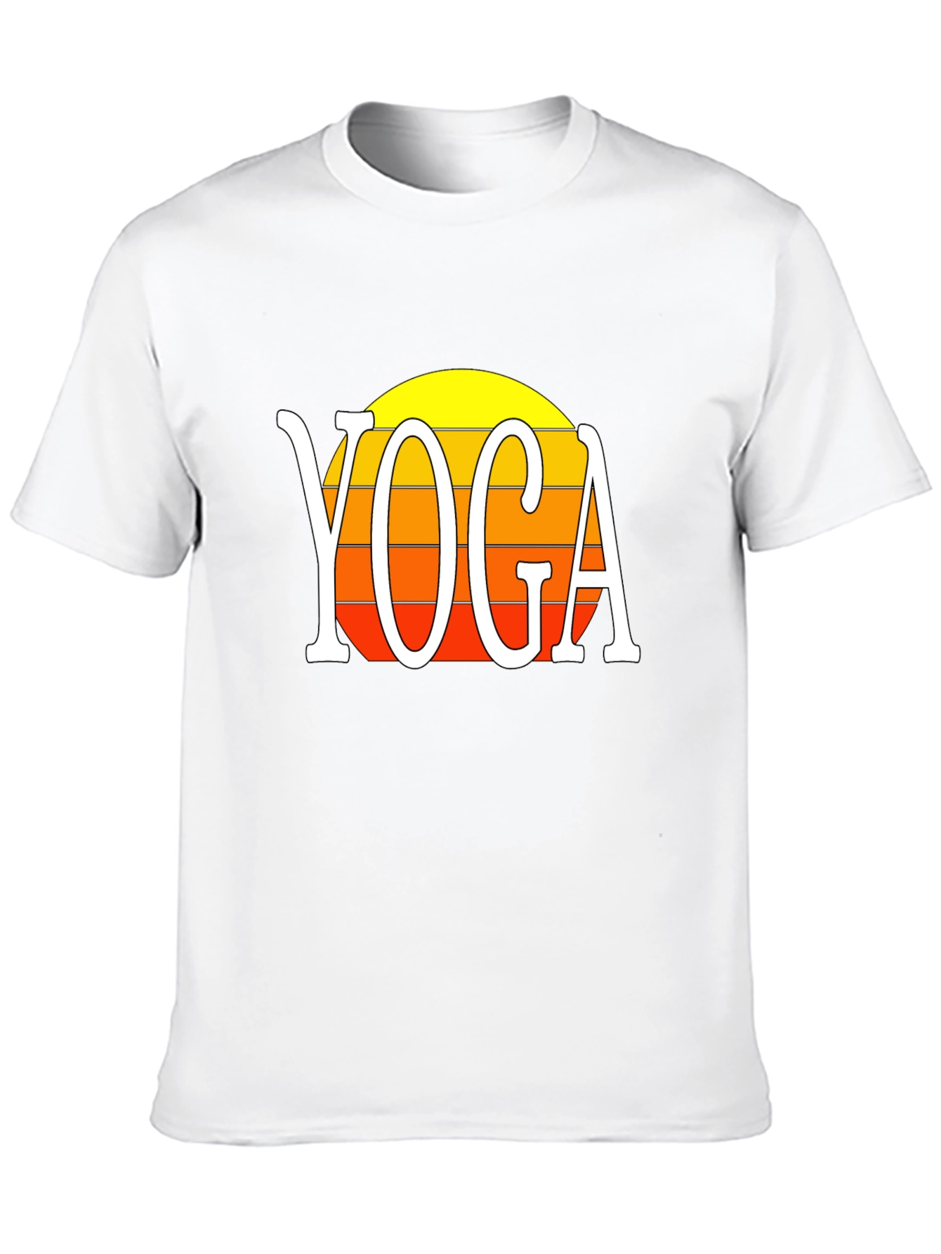 Yoga Sunset Graphic Tee - Retro Style Shirt