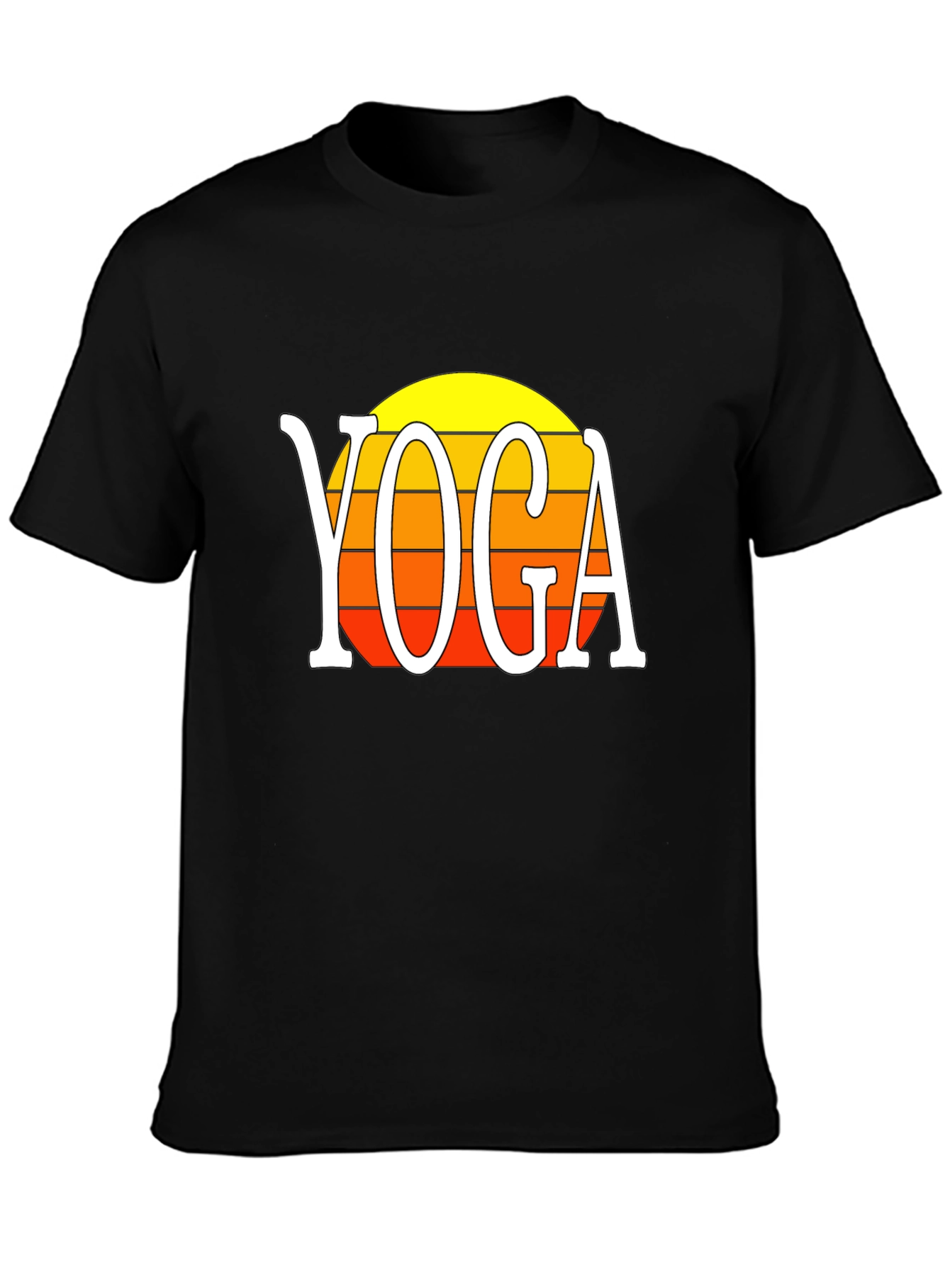 Yoga Sunset Graphic Tee - Retro Style Shirt