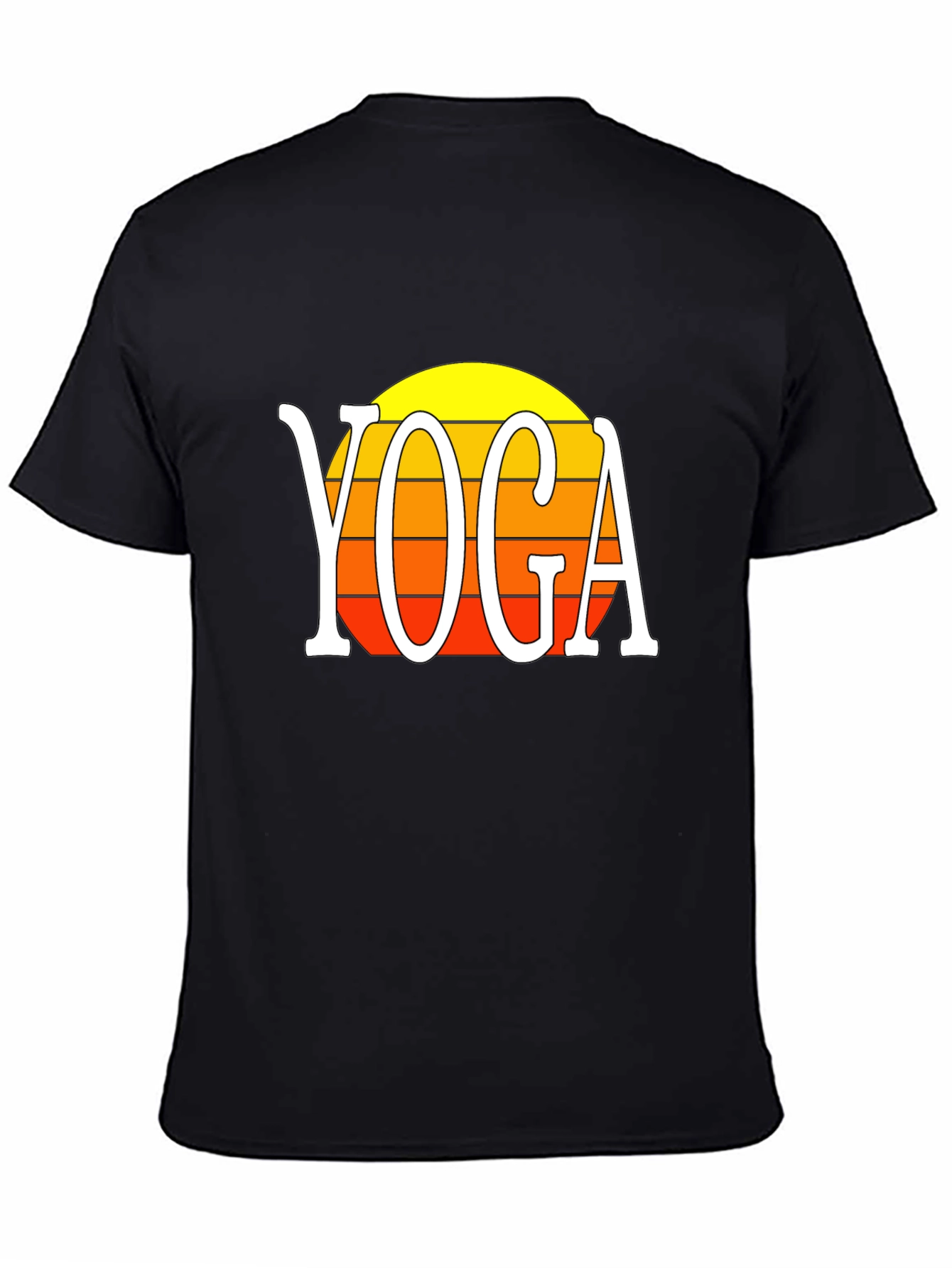 Yoga Sunset Graphic Tee - Retro Style Shirt