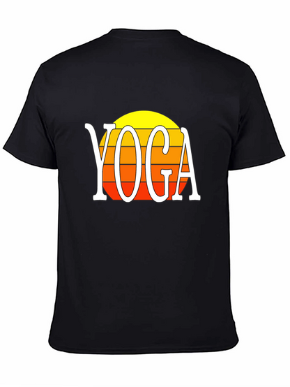 Yoga Sunset Graphic Tee - Retro Style Shirt