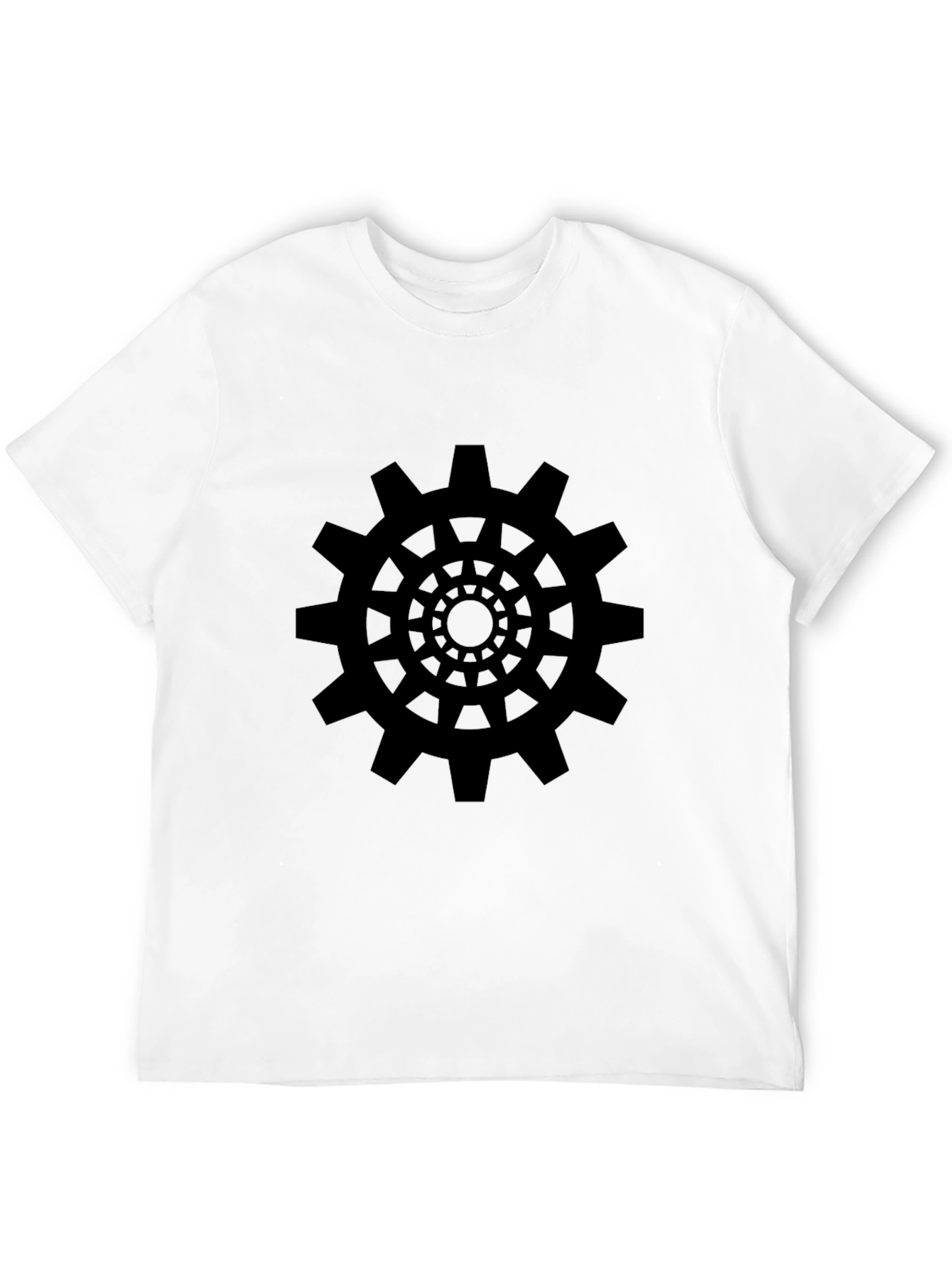 Black Gear Graphic Tee - Modern Design