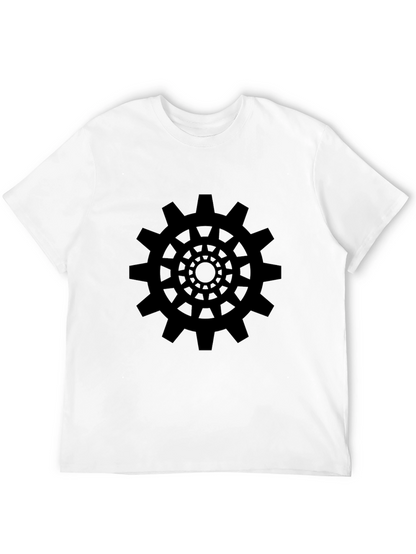 Black Gear Graphic Tee - Modern Design