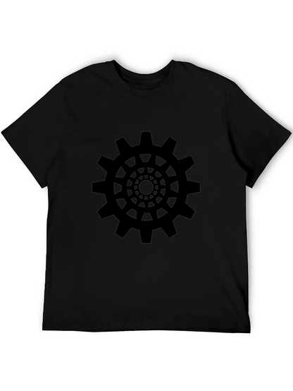 Black Gear Graphic Tee - Modern Design