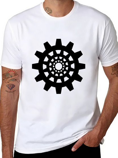 Black Gear Graphic Tee - Modern Design