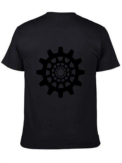 Black Gear Graphic Tee - Modern Design
