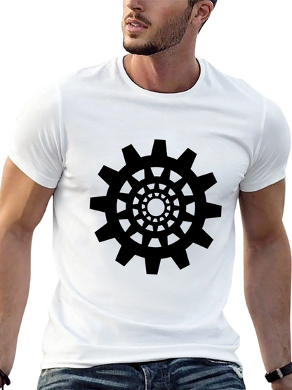 Black Gear Graphic Tee - Modern Design