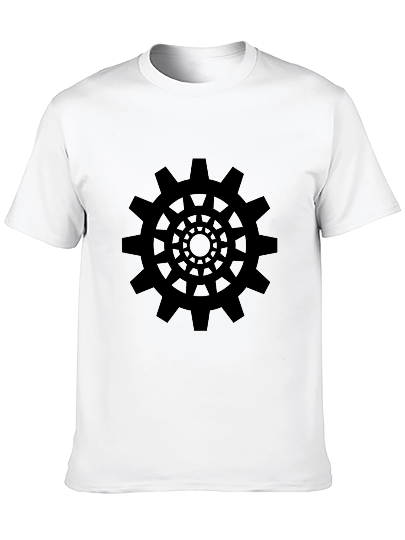 Black Gear Graphic Tee - Modern Design