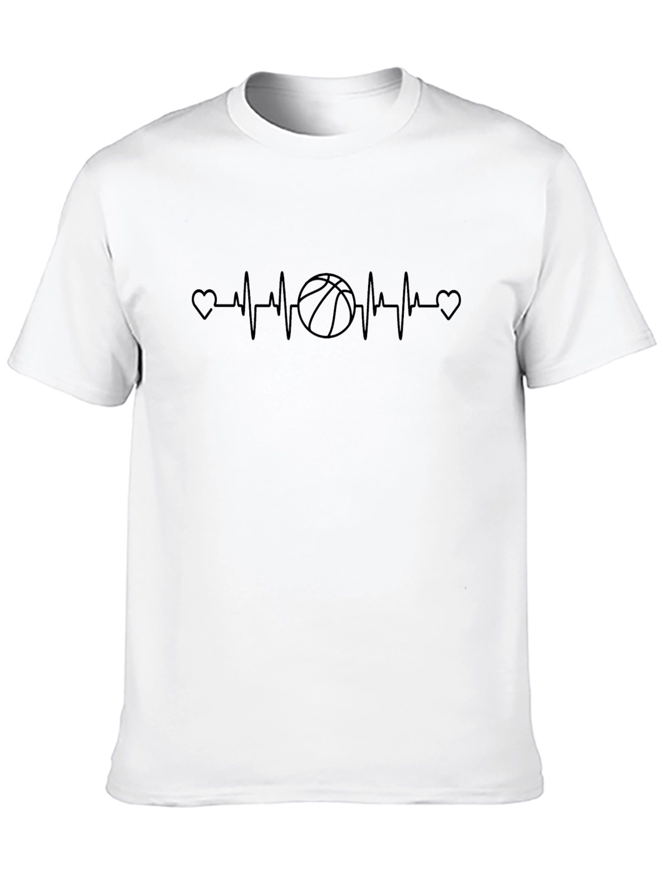 Basketball Heartbeat T-Shirt - Passionate Fan Tee