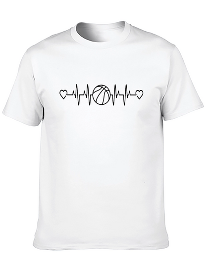 Basketball Heartbeat T-Shirt - Passionate Fan Tee