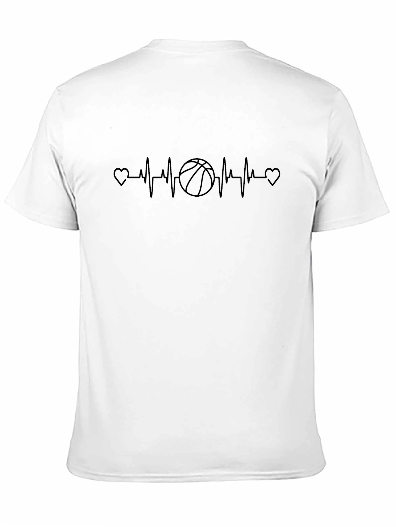 Basketball Heartbeat T-Shirt - Passionate Fan Tee