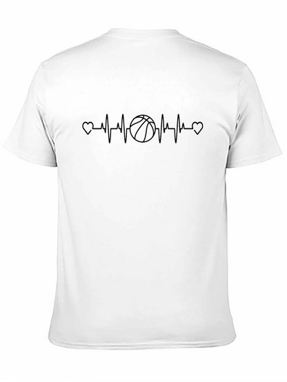 Basketball Heartbeat T-Shirt - Passionate Fan Tee