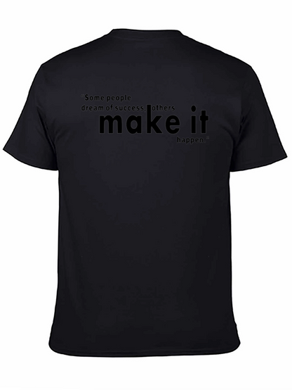 Motivational Quote Graphic Tee - Black