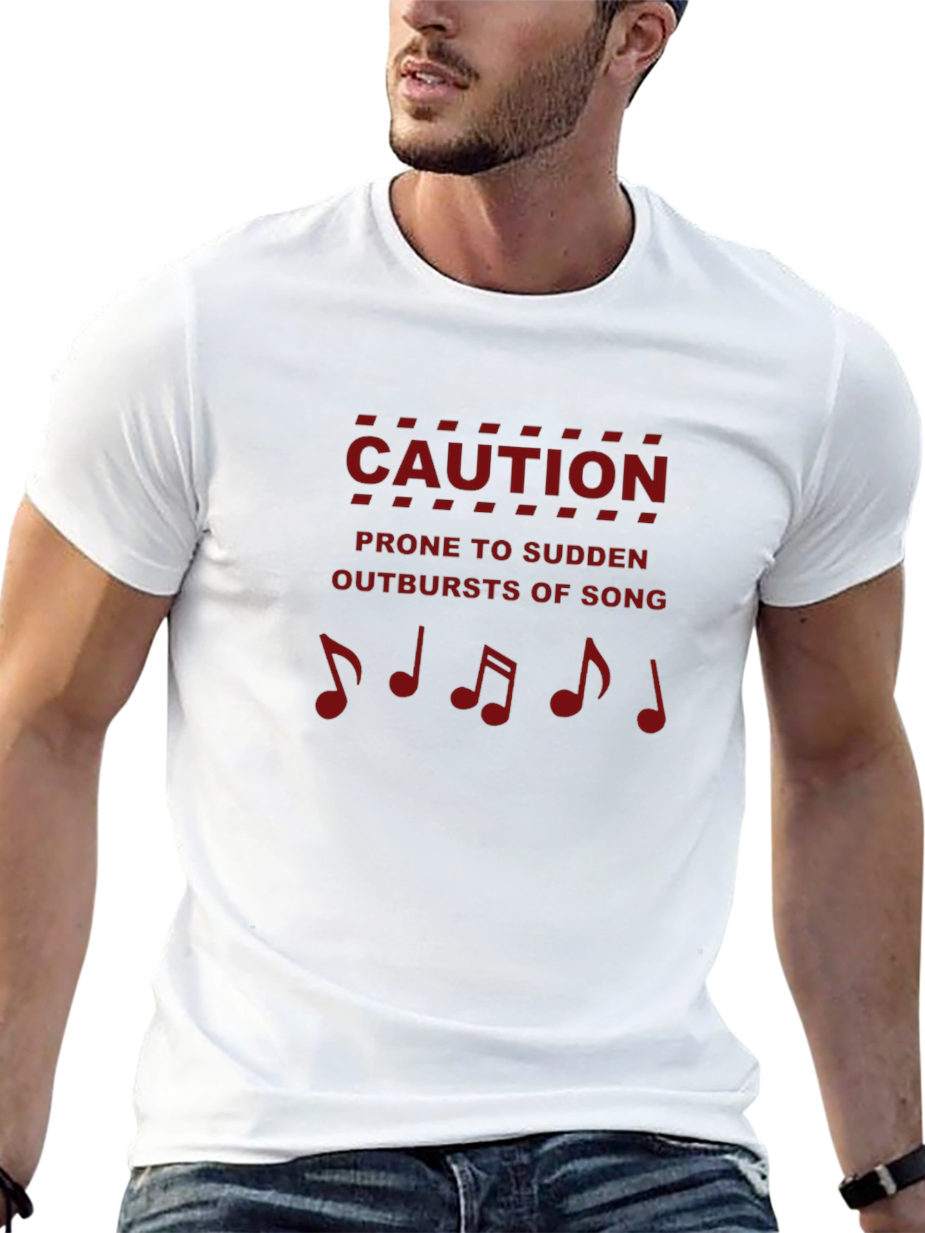 Caution Outbursts of Song Black T-Shirt