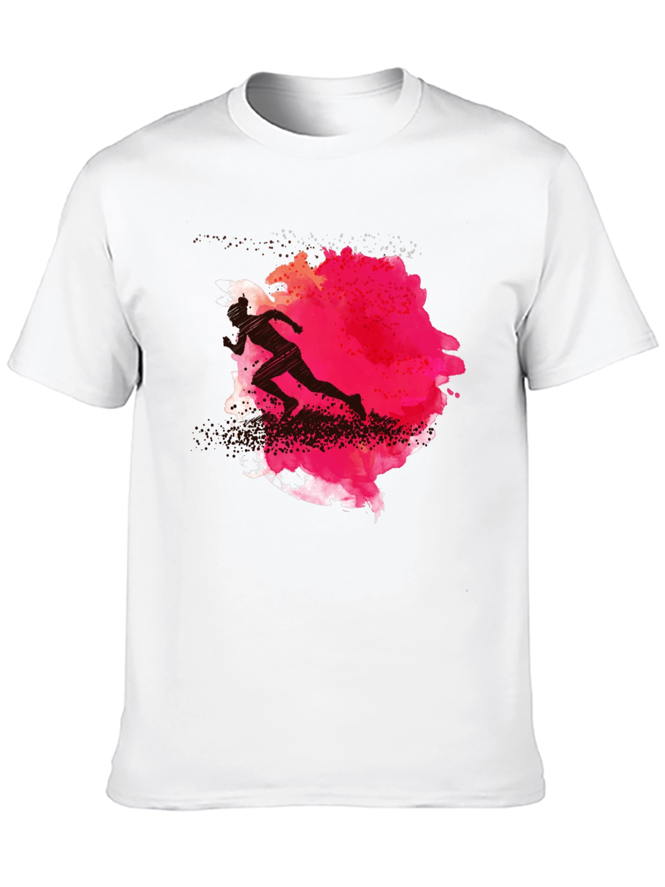 Runner Silhouette Graphic Tee - Black Cotton Blend