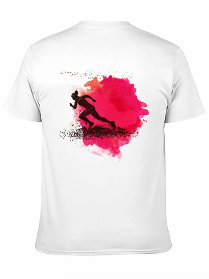 Runner Silhouette Graphic Tee - Black Cotton Blend