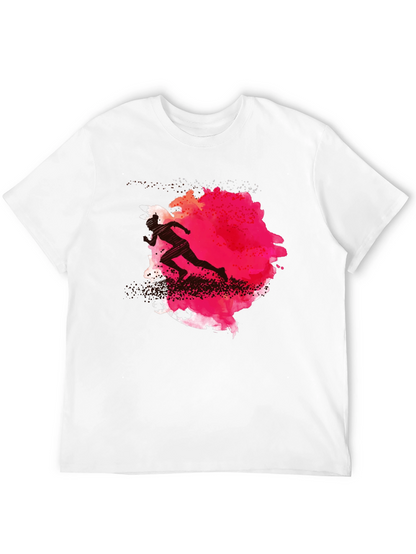 Runner Silhouette Graphic Tee - Black Cotton Blend