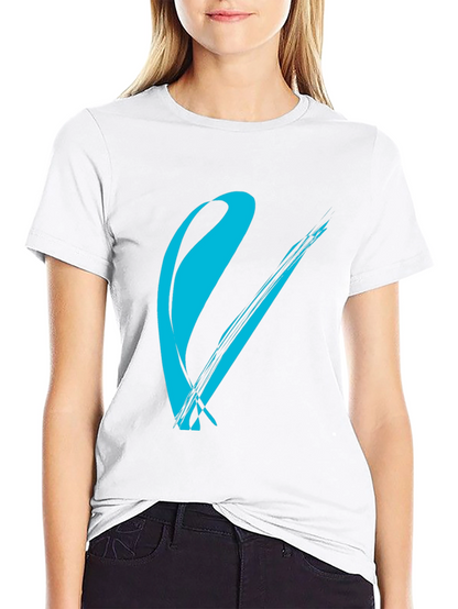 Modern Brush Stroke Graphic Tee - Black