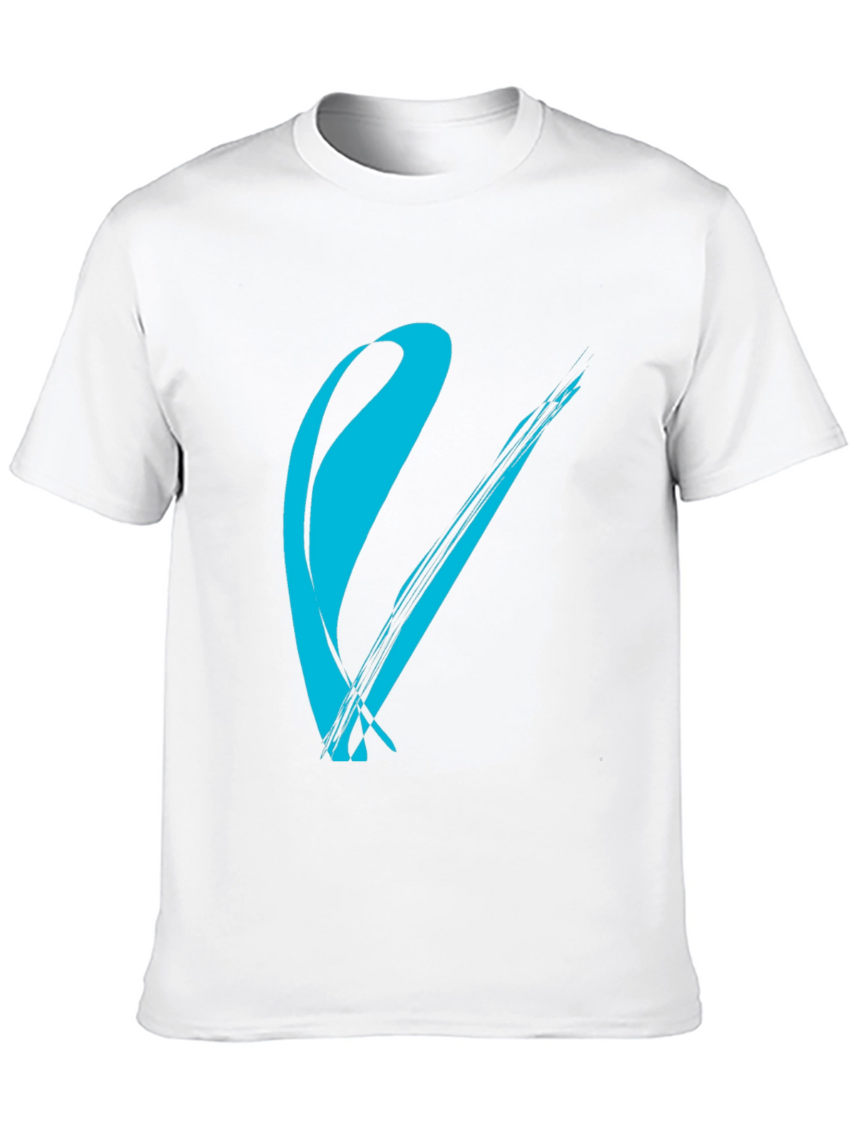 Modern Brush Stroke Graphic Tee - Black