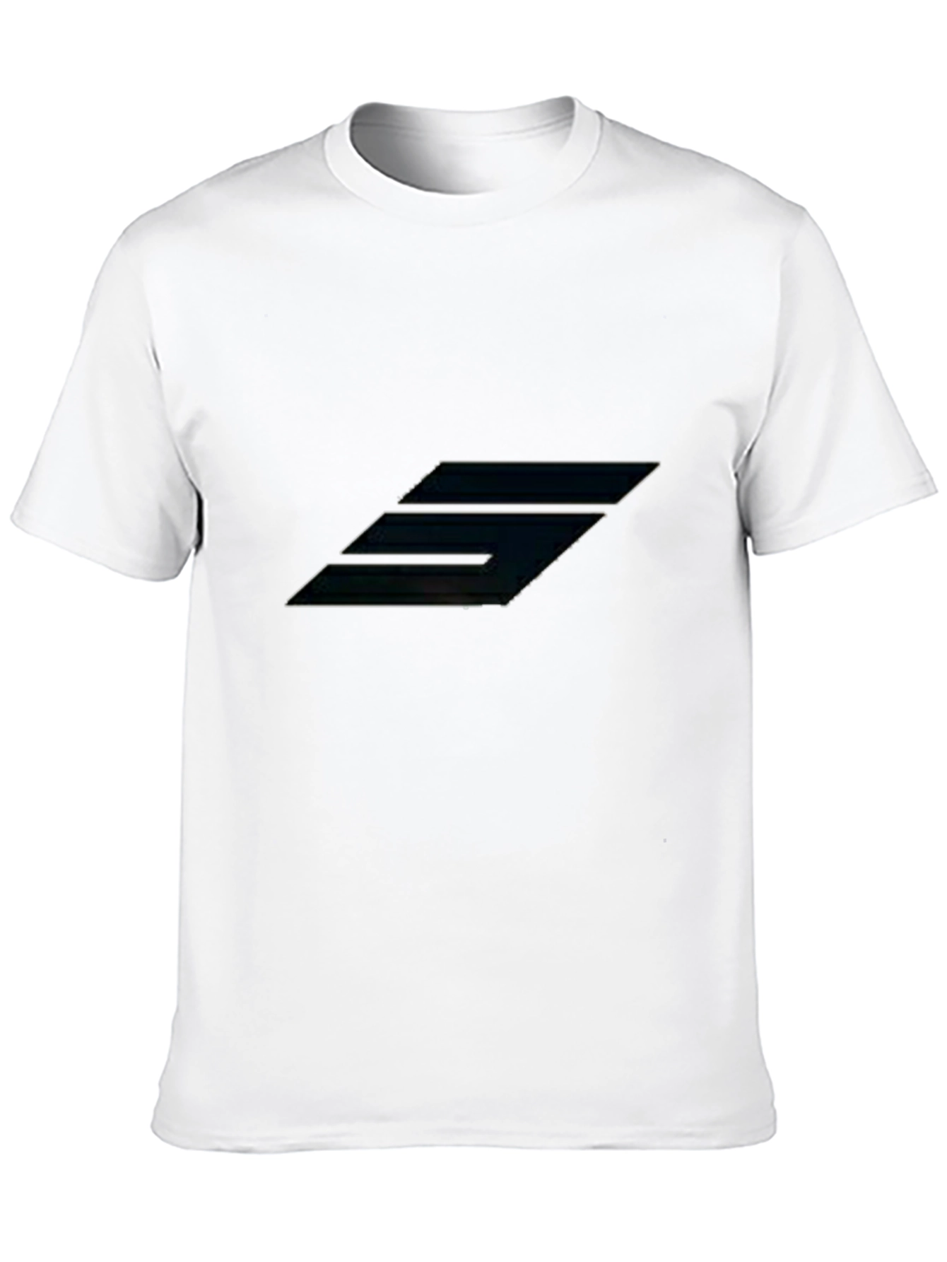 Geometric Design Black Tee - Modern Style