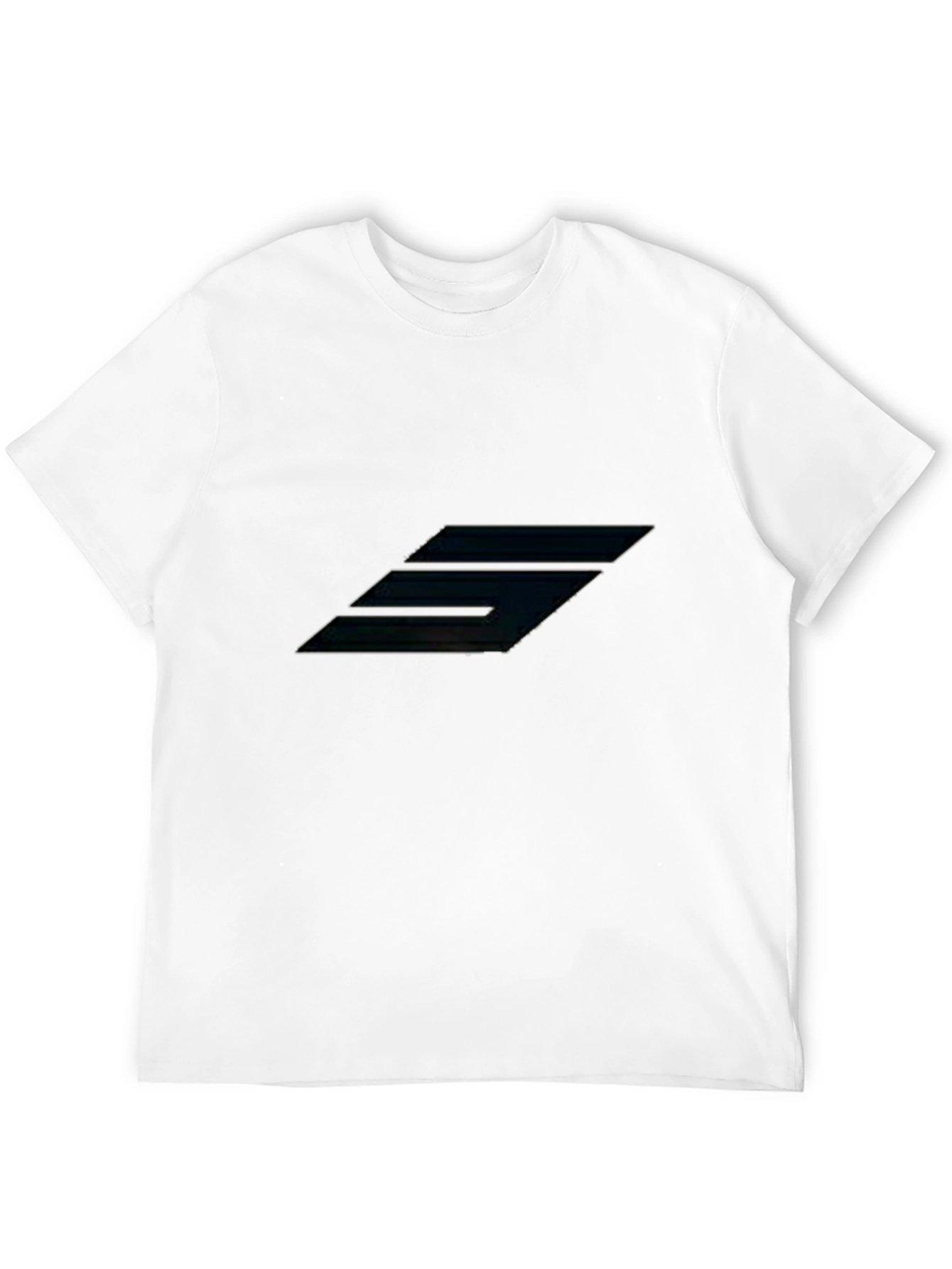 Geometric Design Black Tee - Modern Style