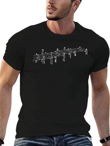 Retro Telegraph Line Art Graphic Tee