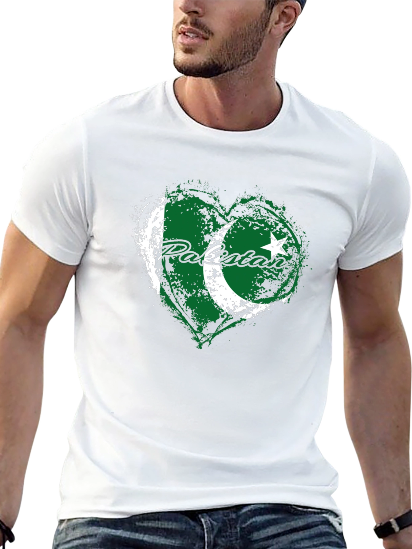 Pakistan Flag Heart T-Shirt - Patriotic Graphic Tee