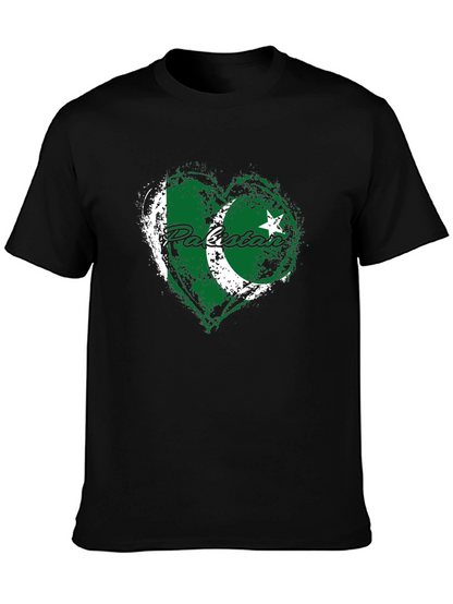 Pakistan Flag Heart T-Shirt - Patriotic Graphic Tee