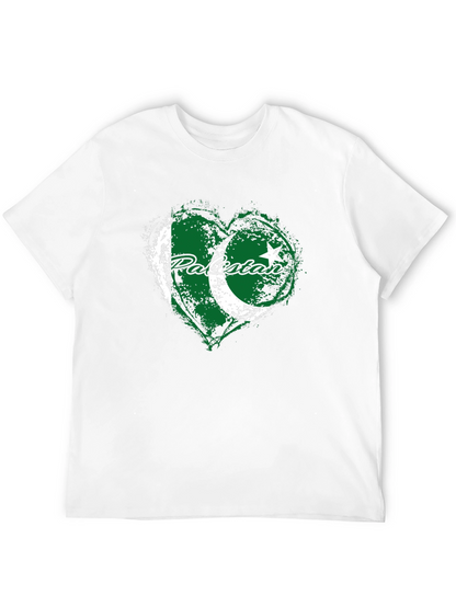 Pakistan Flag Heart T-Shirt - Patriotic Graphic Tee