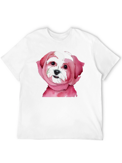Dog in Rose T-Shirt: Unique Floral Puppy Tee