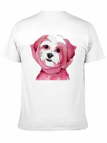 Dog in Rose T-Shirt: Unique Floral Puppy Tee