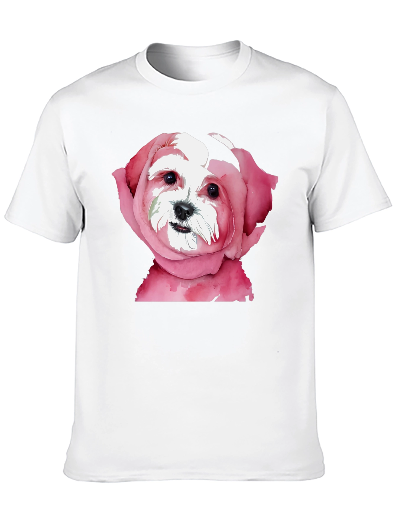 Dog in Rose T-Shirt: Unique Floral Puppy Tee