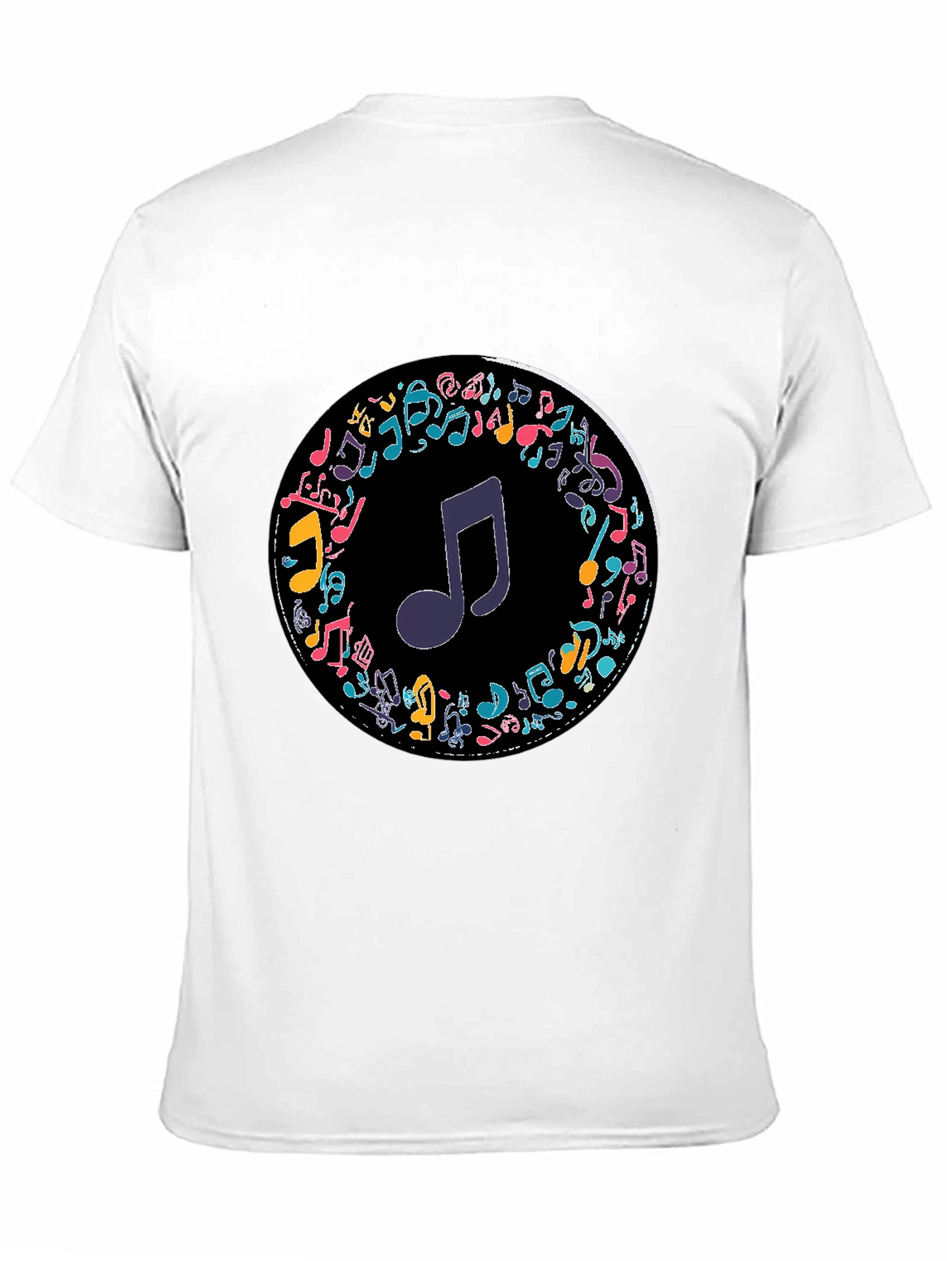 Musical Notes T-Shirt - Stylish Crew Neck Tee