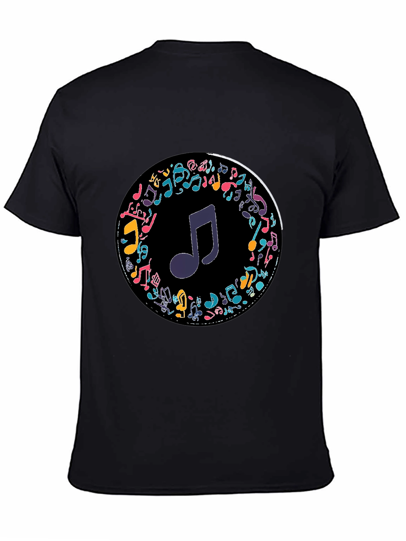 Musical Notes T-Shirt - Stylish Crew Neck Tee