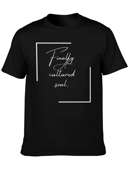 Cultured Soul Graphic Tee - Stylish Black T-Shirt